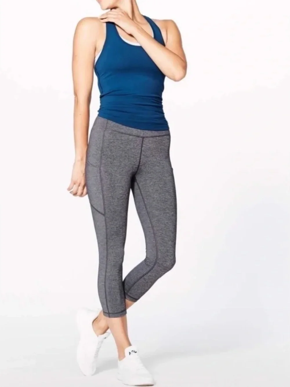 Lululemon Speed Up Crop Heathered Black 21